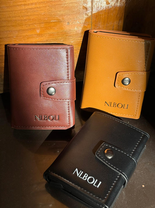 Tri-Fold Leather Pop Up Wallet
