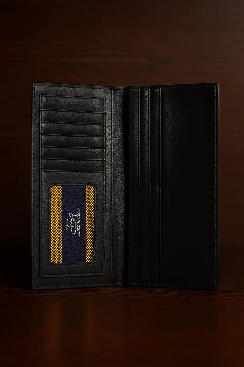 Slim Bifold Long Original Leather Wallet